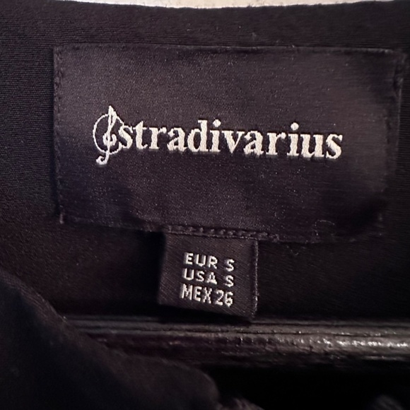 STRADIVARIUS Black Zip Up Cardigan w/ peplum & Ties at cuffs Career, Feminine … - Picture 7 of 9